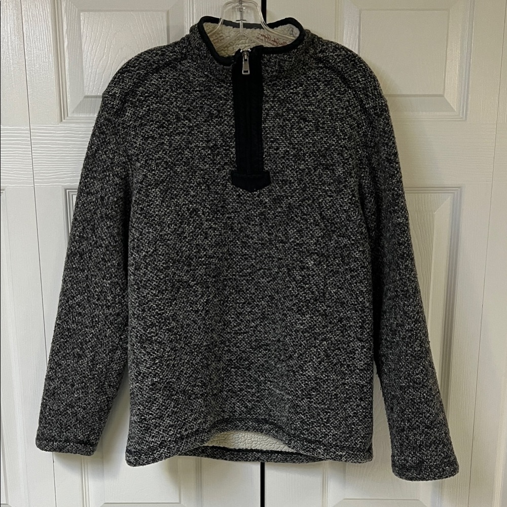 Orvis Men's Charcoal Zip-Up fleece Sweater